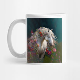 White Unicorn Horse Mug